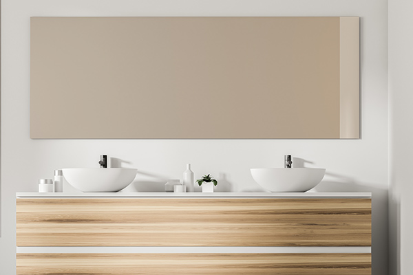 Badspiegel bronze 4 mm stark