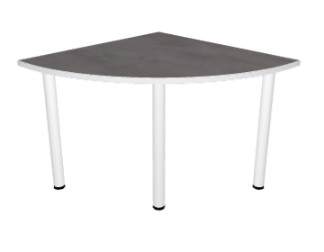 Tisch Viertelkreis Radius 100 cm Chromix Dekor
