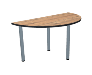 Tisch Halbkreis 150 cm Durchmesser Pinien Dekor
