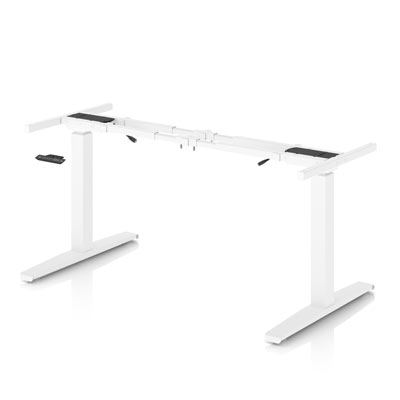 Elektrisch höhenverstellbares Tischgestell in Weiß