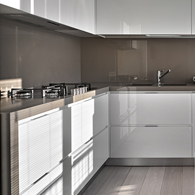 Küchenrückwand aus Glas ESG Spritzschutz 125x50cm Haus Architektur 