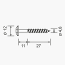 Fassadenschrauben Edelstahl 4,8 x 38 mm