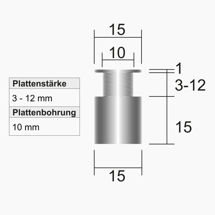 Abstandshalter für Schilderbefestigung, V2A...