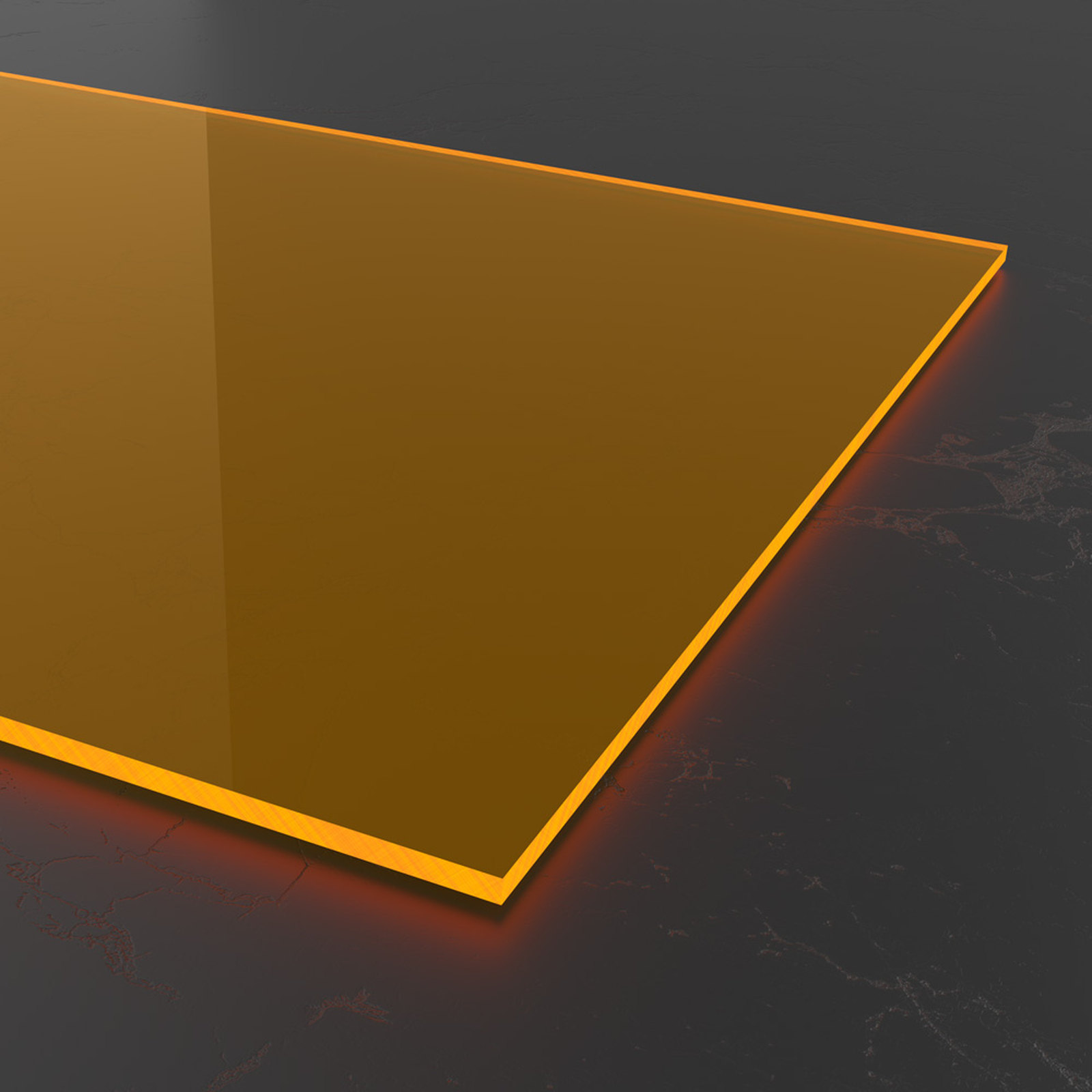 1 Platte Acrylglas fluoreszierend  gelb orange 210x320x3mm 