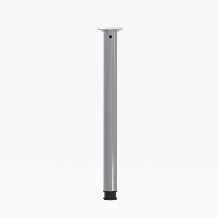 Tischbein-rund-710-x-60-mm-alu-gebuerstet