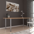 Tischbein rund 710 x 60 mm aluminium RAL 9006