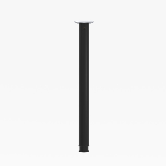 Tischbein-rund-710-x-60-mm-schwarz-matt-RAL-9005