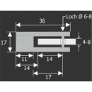 Klemmhalter Edelstahl V2A 36 x 29 mm