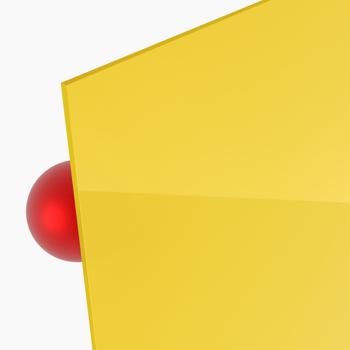 3 mm PLEXIGLAS® gelb GS 1H01 GT, Lichtdurchlässigkeit 22%