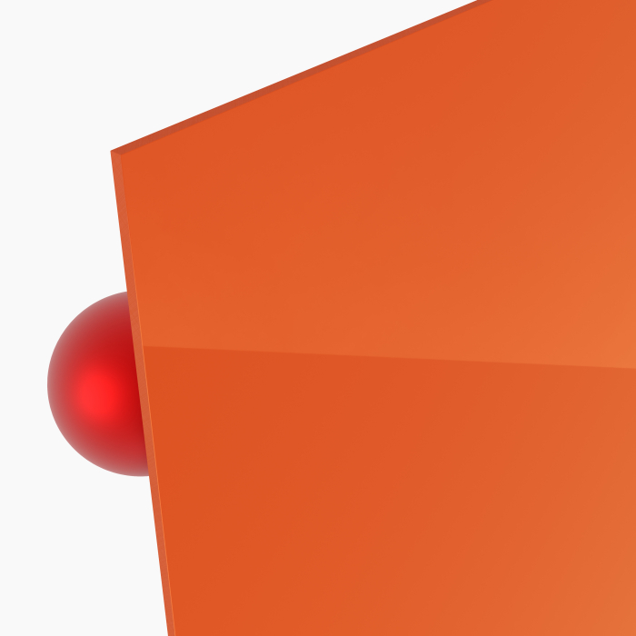 3 mm PLEXIGLAS® orange GS 2H02 GT, Lichtdurchlässigkeit 6%