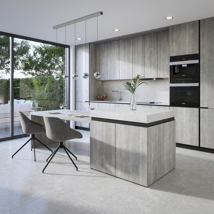 Spanplatte Beton grau natur