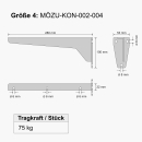 Regalwinkel, Schwerlastkonsole, Stahl, Tragkraft: 150 kg/Paar
