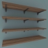 Regalwinkel, Schwerlastkonsole, Stahl, Tragkraft: 150 kg/Paar