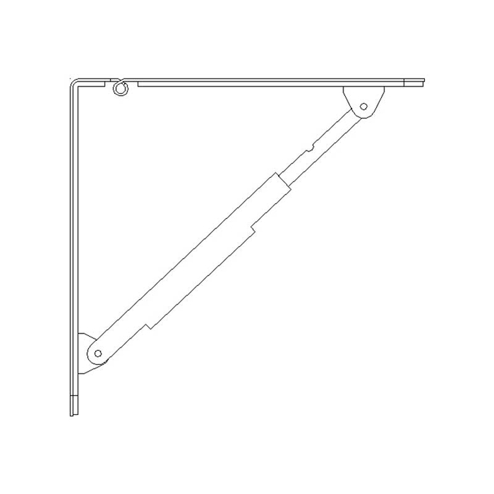 Stegkonsole, klappbar, wei beschichtet, Tragkraft 30 - 60 kg/Paar