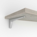 Konsole aus Stahl in RAL 9006 Weißaluminium Tragkraft 60 kg/Paar