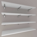 Konsole aus Stahl in RAL 9006 Weißaluminium Tragkraft 60 kg/Paar