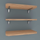 Konsole aus Stahl in RAL 9006 Weißaluminium Tragkraft 60 kg/Paar