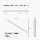 Konsole aus Stahl, weiß beschichtet, Tragkraft 300kg je Paar