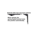Konsole klappbar, weiß beschichtet, Tragkraft 50 kg/Paar 320 mm