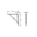 Konsole klappbar, weiß beschichtet, Tragkraft 50 kg/Paar 320 mm