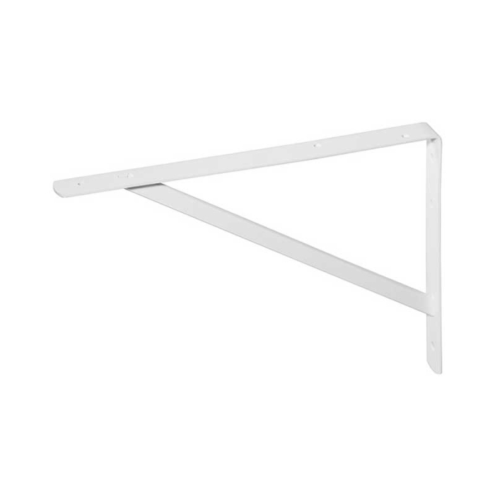 Konsole aus Stahl, weiß beschichtet, Tragkraft 300 kg/Paar 395x30x255 mm