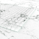 Edelit doppelseitig weiß Ornamentglas Float
