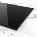 Schwarz lackiertes Floatglas