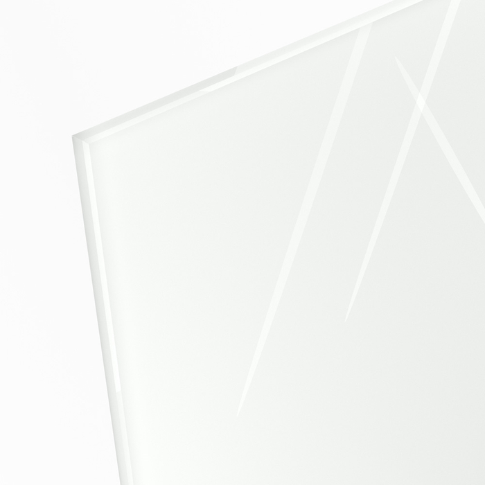 Softweiß lackiertes Floatglas mit SAFE-Folie