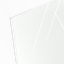 Softweiß lackiertes Floatglas mit SAFE-Folie