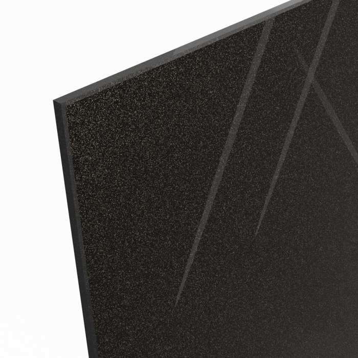 6 mm Schwarz metallic lackiertes Floatglas mit SAFE-Folie nach Maß