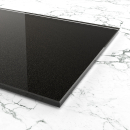 6 mm Schwarz metallic lackiertes Floatglas mit SAFE-Folie nach Maß