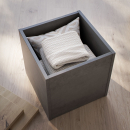 Hocker als Box | abnehmbarer Deckel | Überstand