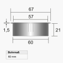 Kabeldurchführung für Schreibtische Schwarz 60mm