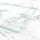 Satiniertes ESG Duschglas Satinato - Sicherheitsglas matt wenig grün
