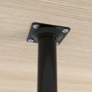 Tischbein rund 700 x 30 mm Schwarz 4er-Set