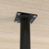 Tischbein rund 700 x 30 mm Schwarz 4er-Set