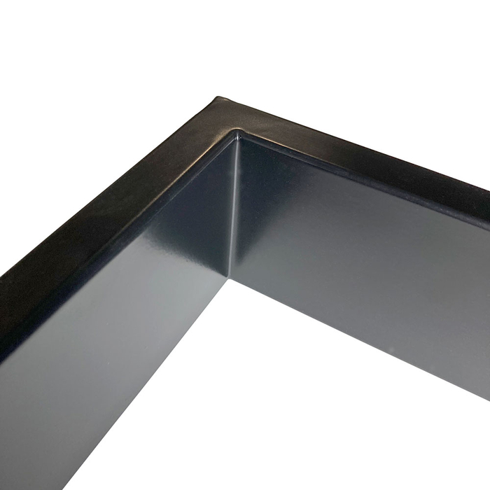 Tischkufe Trapezform oben breit 710x800 mm Schwarz