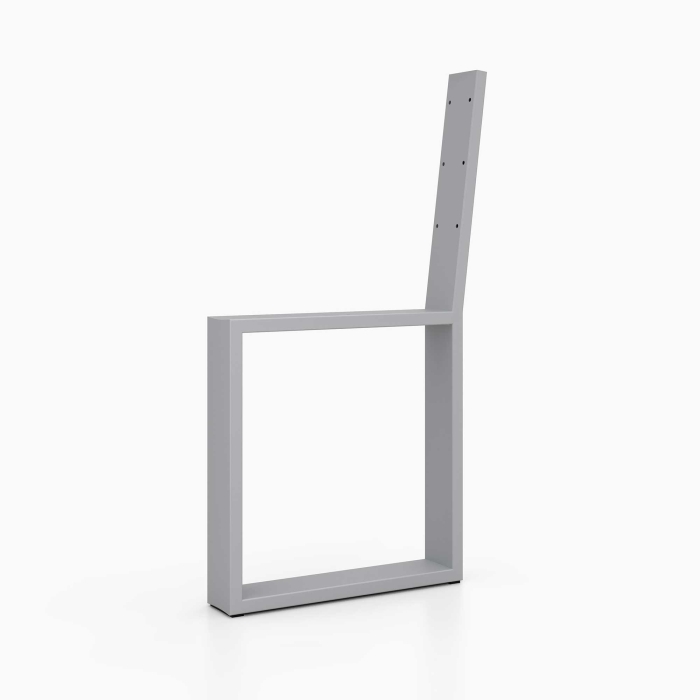 Bankgestell mit Lehne 800 x 420 mm, silbergrau