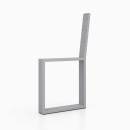 Bankgestell mit Lehne 800 x 420 mm, silbergrau
