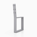 Bankgestell mit Lehne 800 x 420 mm, silbergrau