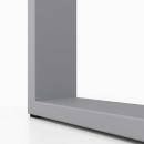 Bankgestell mit Lehne 800 x 420 mm, silbergrau