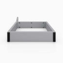 Bankgestell mit Lehne 800 x 420 mm, silbergrau