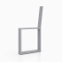Bankgestell mit Lehne 800 x 420 mm, silbergrau