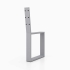Bankgestell mit Lehne 800 x 420 mm, silbergrau