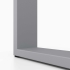 Bankgestell mit Lehne 800 x 420 mm, silbergrau