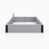 Bankgestell mit Lehne 800 x 420 mm, silbergrau