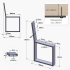 Bankgestell mit Lehne 800 x 420 mm, silbergrau