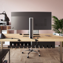 Kabelkanal Schreibtisch Metall 2er-Set