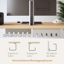 Kabelkanal Schreibtisch Metall 2er-Set