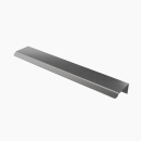 Möbelgriff | Kantengriff grau gebürstet | 200 x 36 x 17 mm